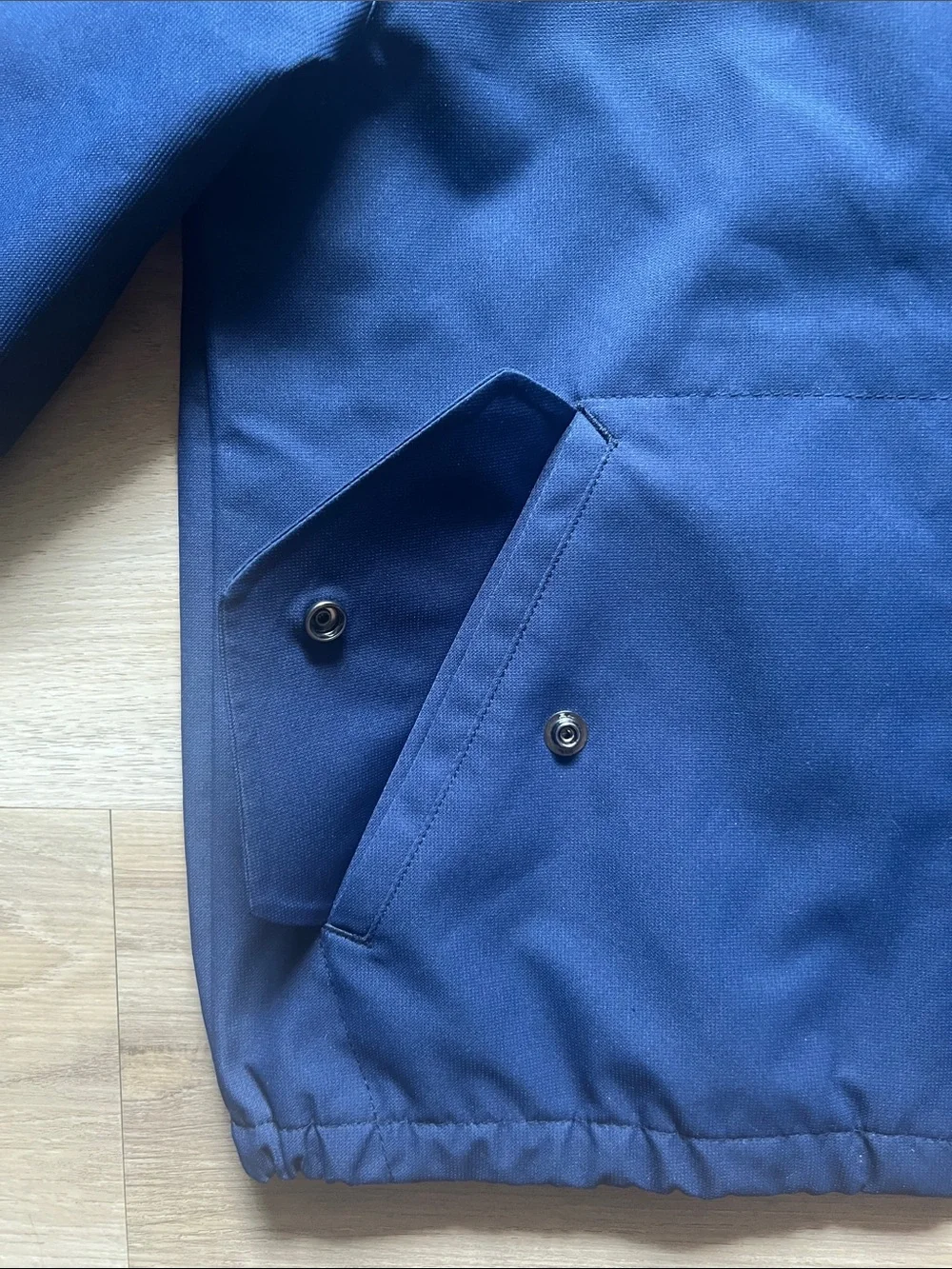 Polo by Ralph Lauren Navy Hooded Kids Rain Jacket with Red Polo Pony, size 6.